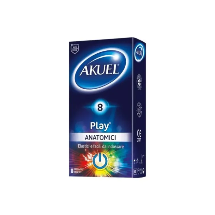 THERAS CONSUMER HEALTH Srl Akuel Play Profilattici Anatomici 8 pezzi Outlet