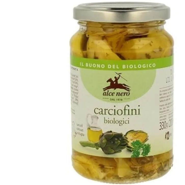 ALCE NERO SpA Alce Nero Carciofini Sott' Olio Biologici 330 grammi Sale