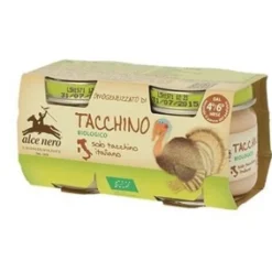 ALCE NERO SpA Alce Nero Omogeneizzato Tacchino Bio 2 x 80 grammi Clearance