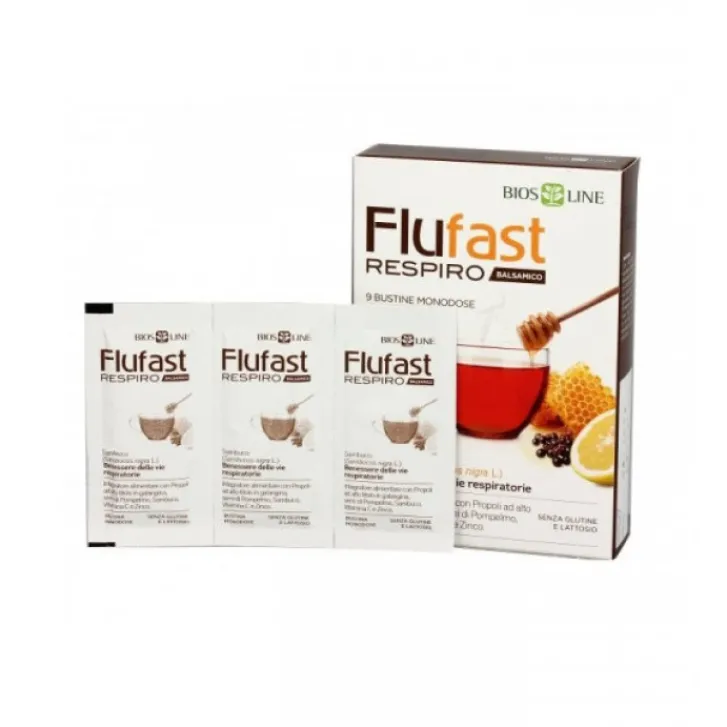 BIOS LINE Apix Flufast Respiro 9 Bustine - Integratore Alimentare