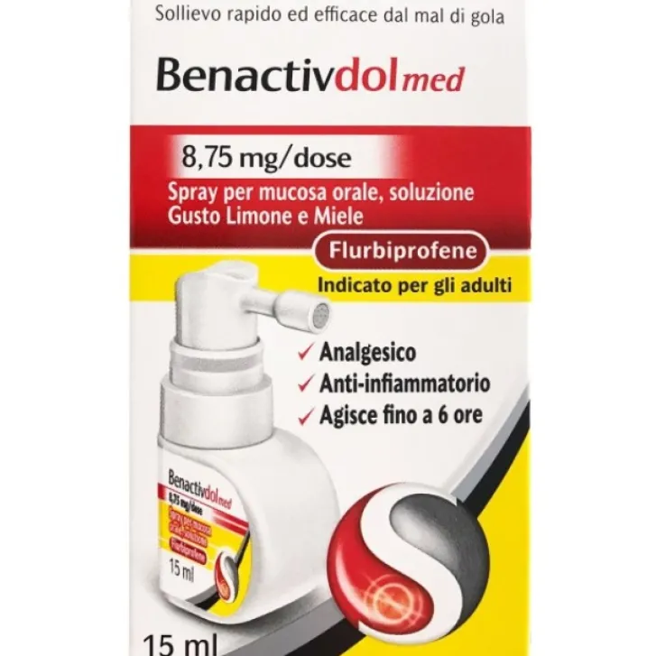 RECKITT BENCKISER BenactivDolMed Spray Mucosa Orale Flurbiprofene Gusto Limone e Miele 15 ml Online