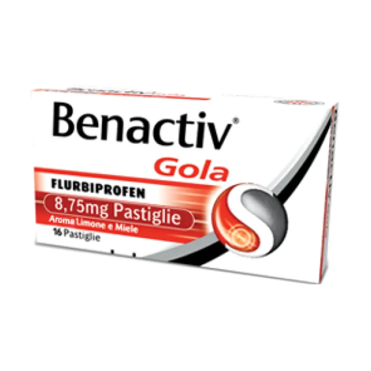 RECKITT BENCKISER Benactiv Gola Pastiglie Limone e Miele Flurbiprofene 16 Pastiglie Discount