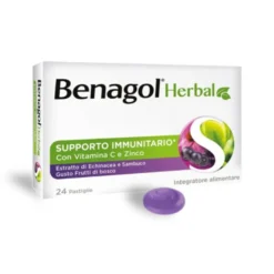 RECKITT BENCKISER H.(IT.) SpA Benagol Herbal Frutti di Bosco 24 Pastiglie - Integratore Difese Immunitarie New