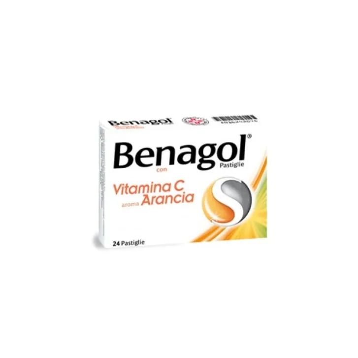 RECKITT BENCKISER H.(IT.) SpA Benagol Pastiglie Vitamina C Gusto Arancia Antisettico Cavo Orale 24 Pastiglie Outlet