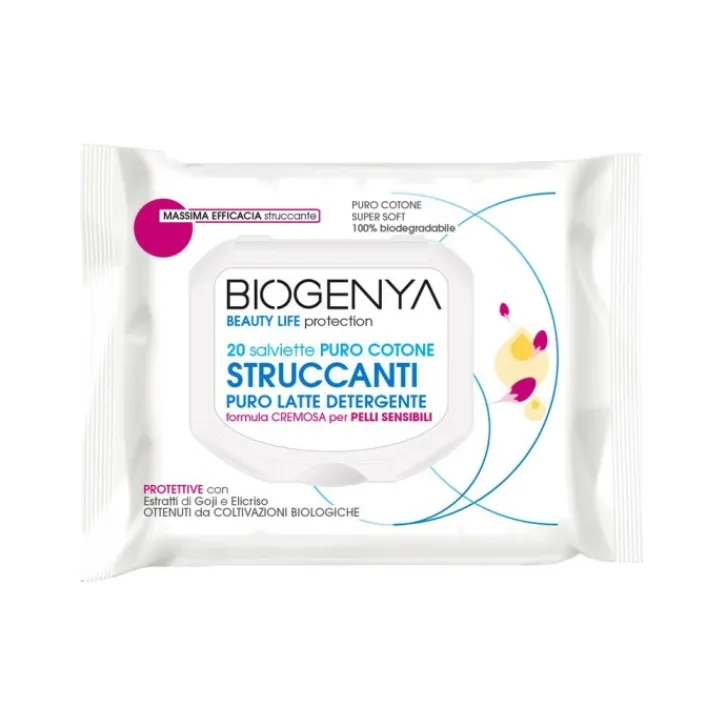 DIVA INTERNATIONAL Srl Biogenya Salviettine Struccanti Pelle Sensibile 20 pezzi Clearance