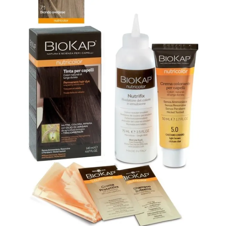 BIOS LINE SpA Biokap Nutricolor 7.1 Biondo Svedese - Tintura per Capelli Discount
