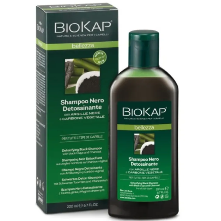 BIOS LINE SpA Biokap Shampoo Nero Detossinante Purificante 200 ml New