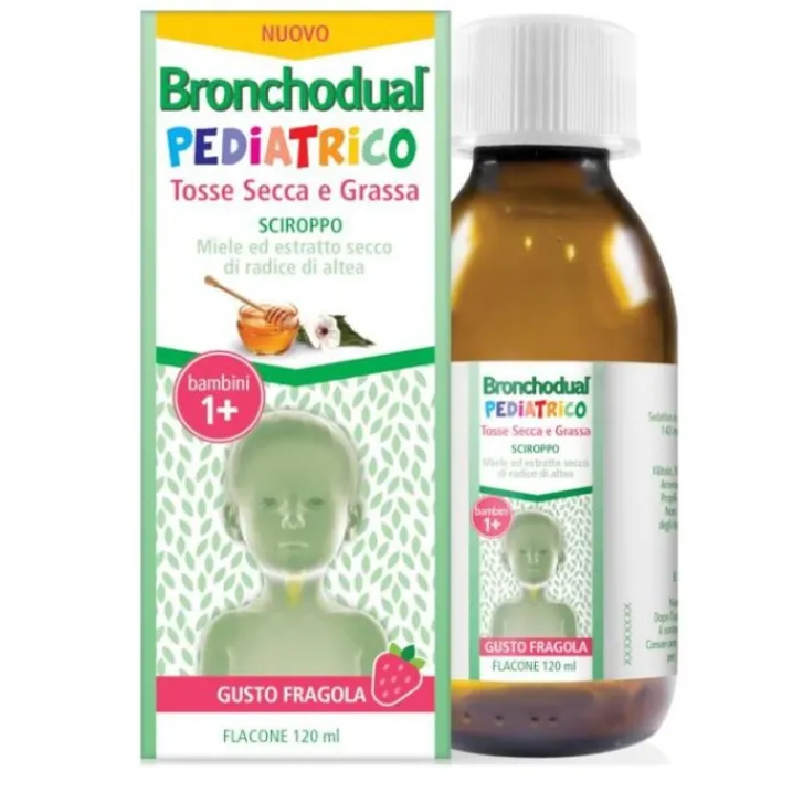 PERRIGO ITALIA Srl Bronchodual Pediatrico Sciroppo Tosse Secca e Grassa Gusto Fragola 120 ml Online