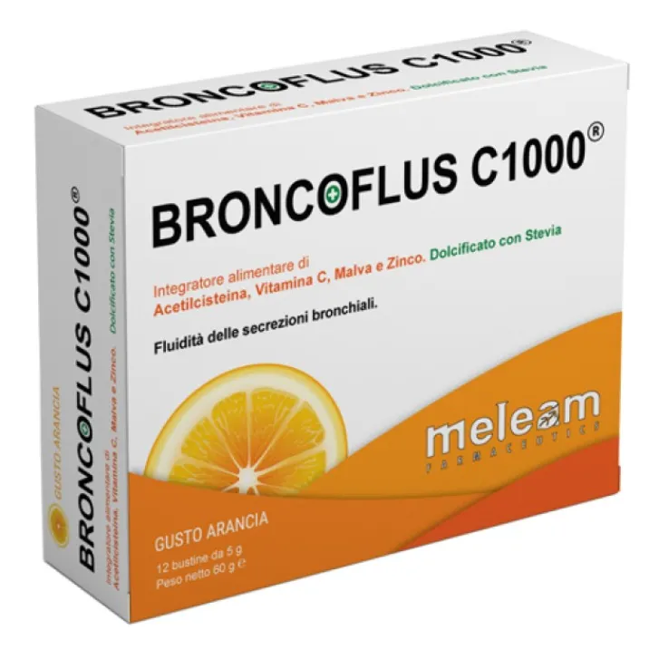 IBIOPHARMA Srl Broncoflus C1000 12 Bustine - Integratore Alimentare Best