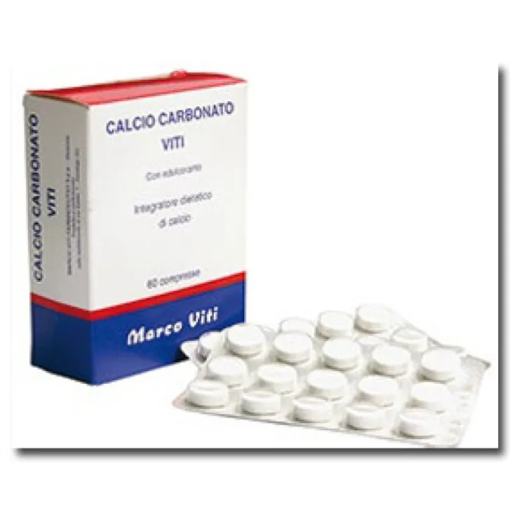 PRODOTTI FMC Calcio Carbonato Viti 60 Compresse - Integratore di Calcio Best