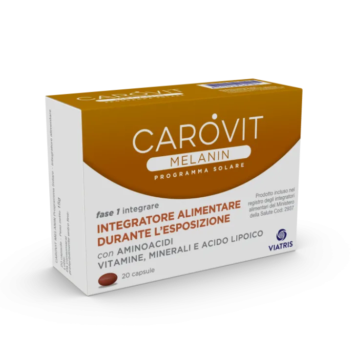 COMIFAR Carovit Melanin 20 Capsule - Integratore Per L'Abbronzatura Con Melanina Best