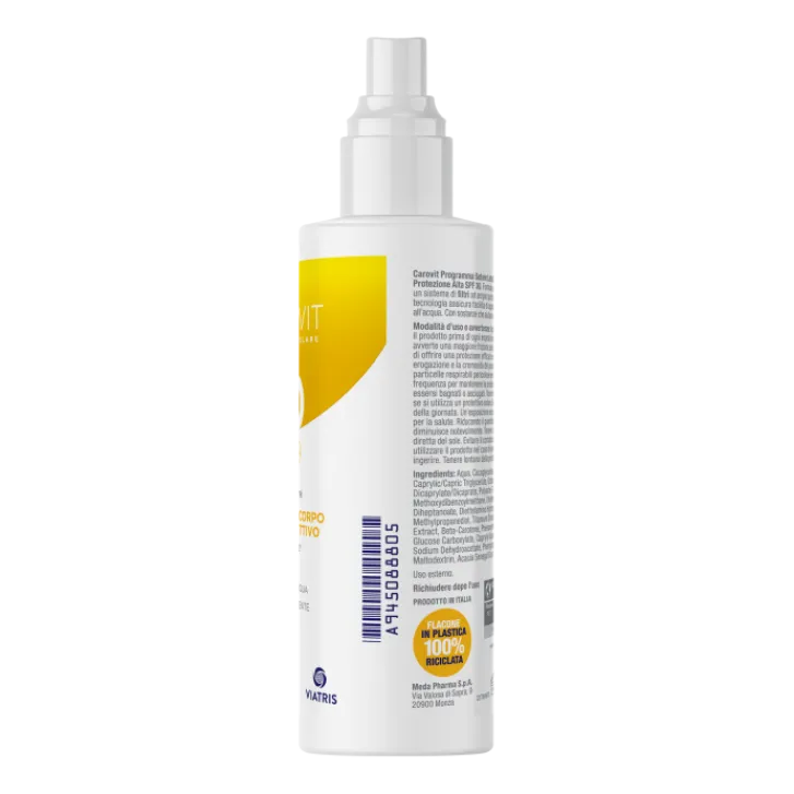MEDA PHARMA SpA Carovit Programma Solare Latte Spray Corpo SPF 30 200 ml Hot