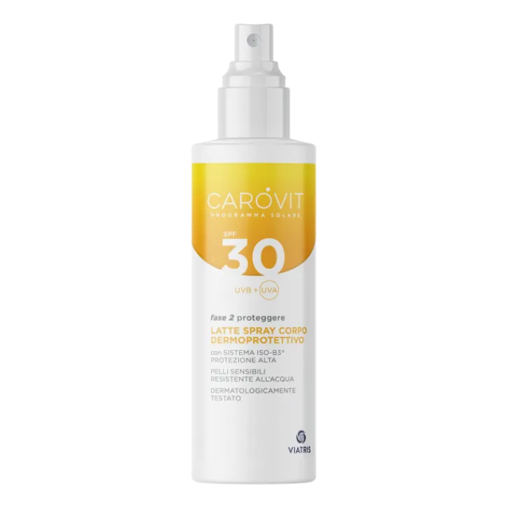 MEDA PHARMA SpA Carovit Programma Solare Latte Spray Corpo SPF 30 200 ml Hot