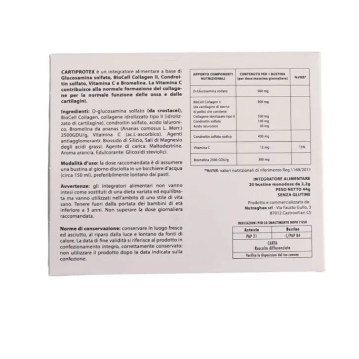 NUTRAGHEA Srl Cartiprotex 20 Bustine - Integratore Benessere Ossa e Cartilagini Hot