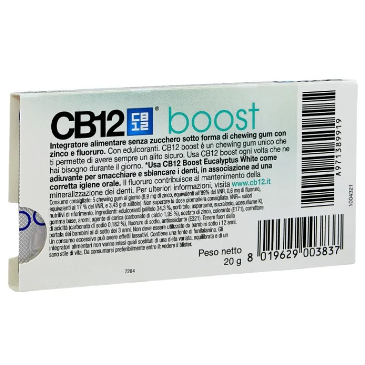 COMIFAR Cb12 Boost Alito Cattivo 10 Gomme Masticabili Eucalipto Bianco New