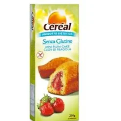 NUTRITION & SANTE' ITALIA SpA Cereal Mini Plum Cake con Cuore di Fragola Senza Glutine 210 grammi