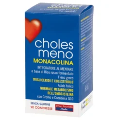 VITAL FACTORS ITALIA Choles Meno Monacolina 90 compresse - Integratore Controllo Colesterolo e Omocisteina Sale