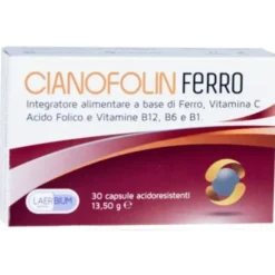 LAERBIUM SRL Cianofolin Ferro 30 Capsule - Integratore Alimentare Outlet