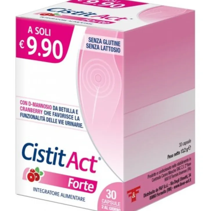 F&F Cistit Act Forte 30 capsule - Integratore per la Cistite e le Vie Urinarie Best