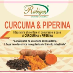 NATUR-FARMA Srl Curcuma & Piperina Rubigen 120 Compresse - Integratore Alimentare New