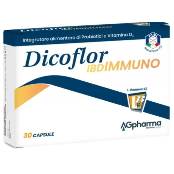 DICOFARM SpA Dicoflor IBDImmuno 30 capsule - Integratore Probiotici e Vitamina D3 Online