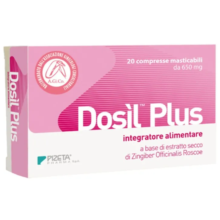 PIZETA PHARMA SpA Dosil Plus 20 Compresse Masticabili - Integratore per la Gravidanza Anti Nausea Best