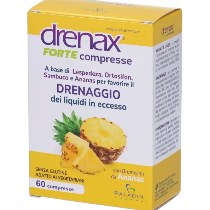 PALADIN PHARMA SpA Drenax Forte Ananas 60 compresse - Integratore Drenante Best