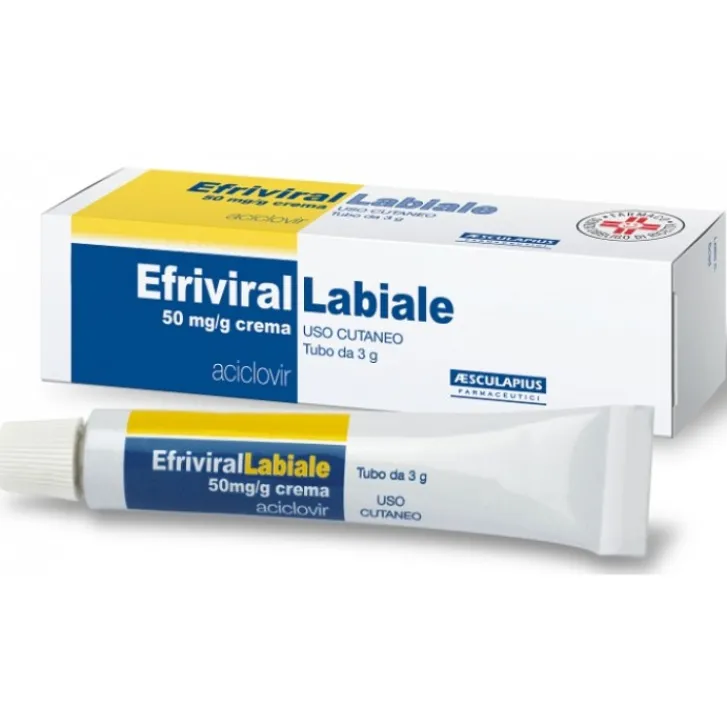 AESCULAPIUS FARMACEUTICI Srl Efriviral Labiale Crema 5% Aciclovir 3 grammi Discount