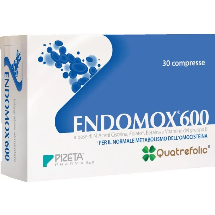 PIZETA PHARMA Endomox 600 30 Compresse - Integratore Alimentare Clearance