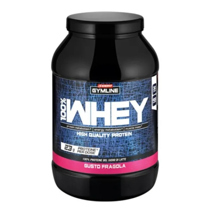 ENERVIT SpA Enervit Gymline 100% Whey Proteine Concentrate Fragola 900 grammi - Integratore Proteico New