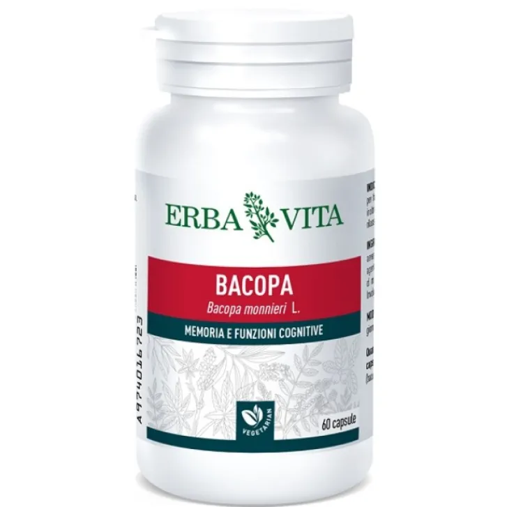 ERBA VITA Bacopa 60 Capsule - Integratore Memoria e Funzioni Cognitive