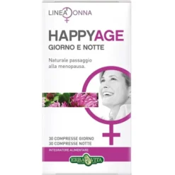 ERBA VITA Happy Age Giorno & Notte 60 Compresse - Integratore Menopausa New