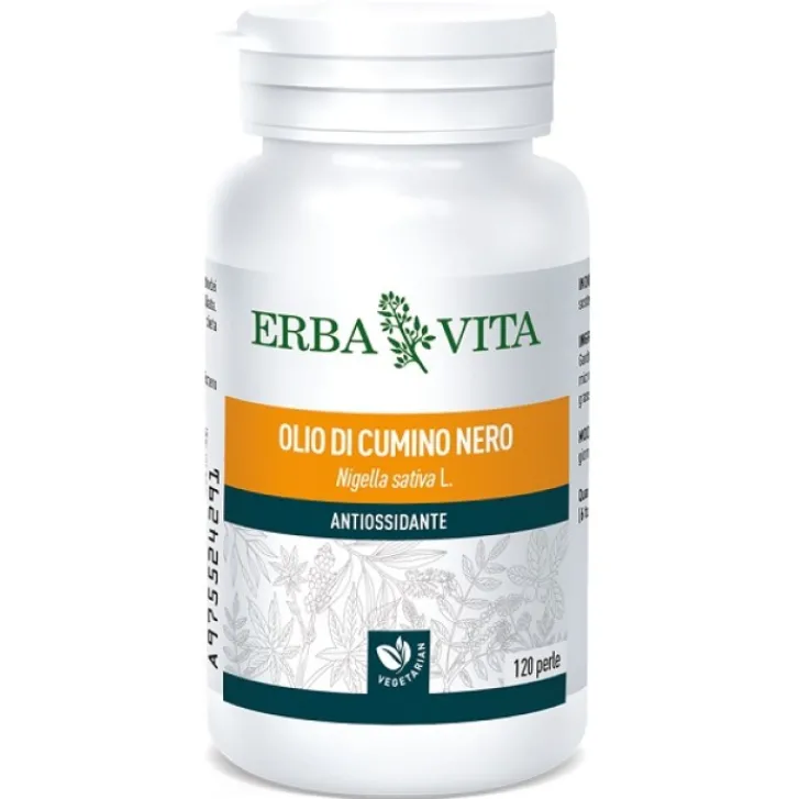 ERBA VITA GROUP SpA Erba Vita Olio Cumino Nero 120 Perle - Integratore per il Colesterolo New