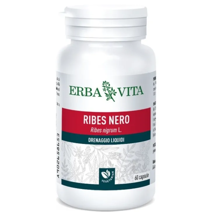 ERBA VITA GROUP SpA Erba Vita Ribes Nero 60 Capsule - Integratore Drenante Clearance