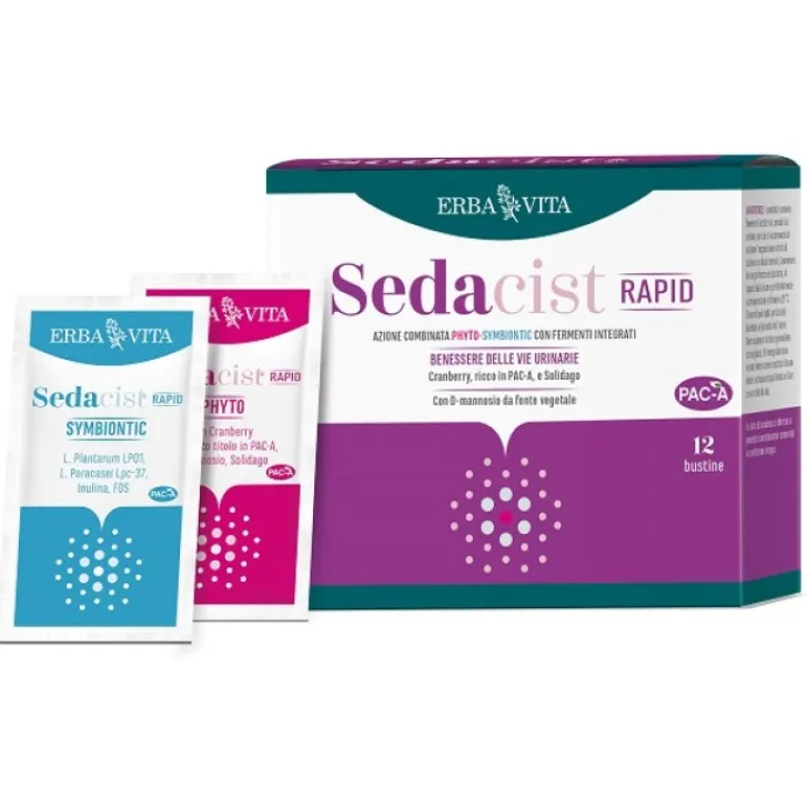 ERBA VITA GROUP SpA Erba Vita Sedacist Rapid 6+6 Bustine - Integratore Vie Urinarie Hot