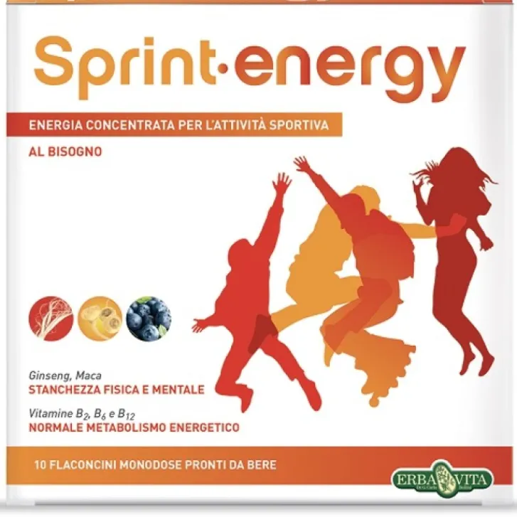 ERBA VITA GROUP SpA Erba Vita Sprint Energy 10 Flaconcini - Integratore Energetico