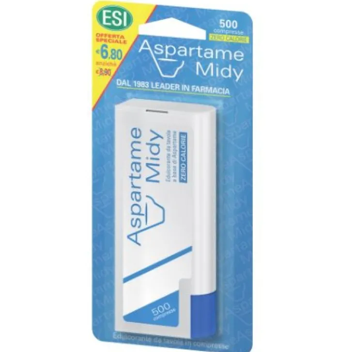 ESI Srl Esi Aspartame Midy 500 Compresse - Dolcificante Ipocalorico New