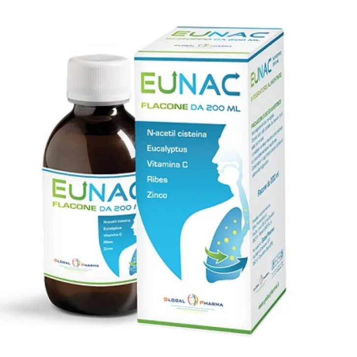 GLOBAL PHARMA Srl Eunac Sciroppo 200 ml - Integratore Alimentare Sale