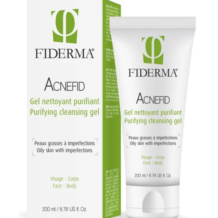UNIKA Fiderma Acnefid Gel Detergente Purificante Viso Corpo per pelli grasse 200 ml Online