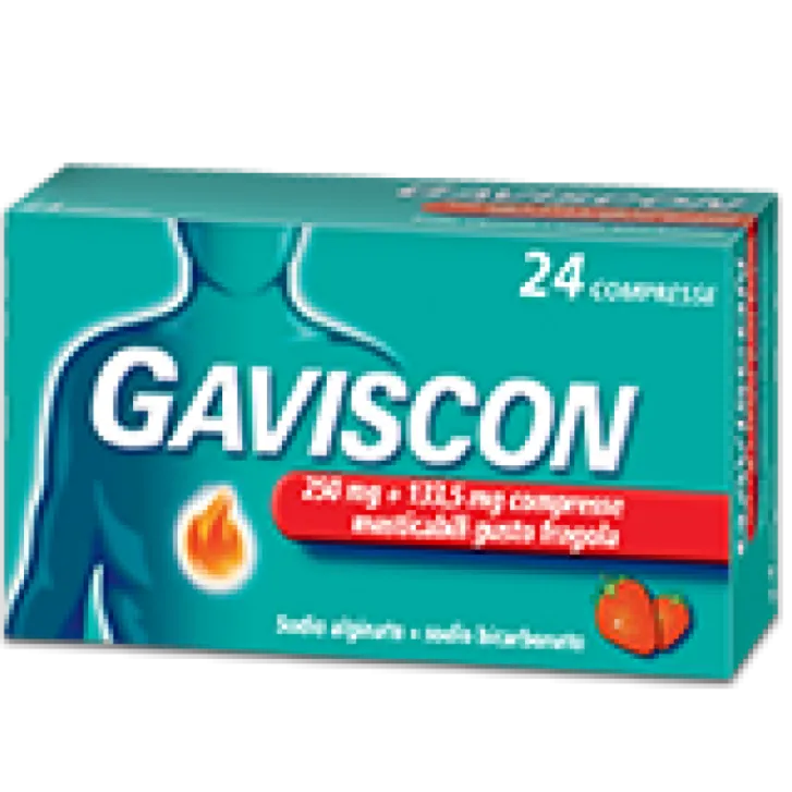 RECKITT BENCKISER Gaviscon Aroma Fragola 250 mg + 133,5 mg 24 Compresse Masticabili Clearance