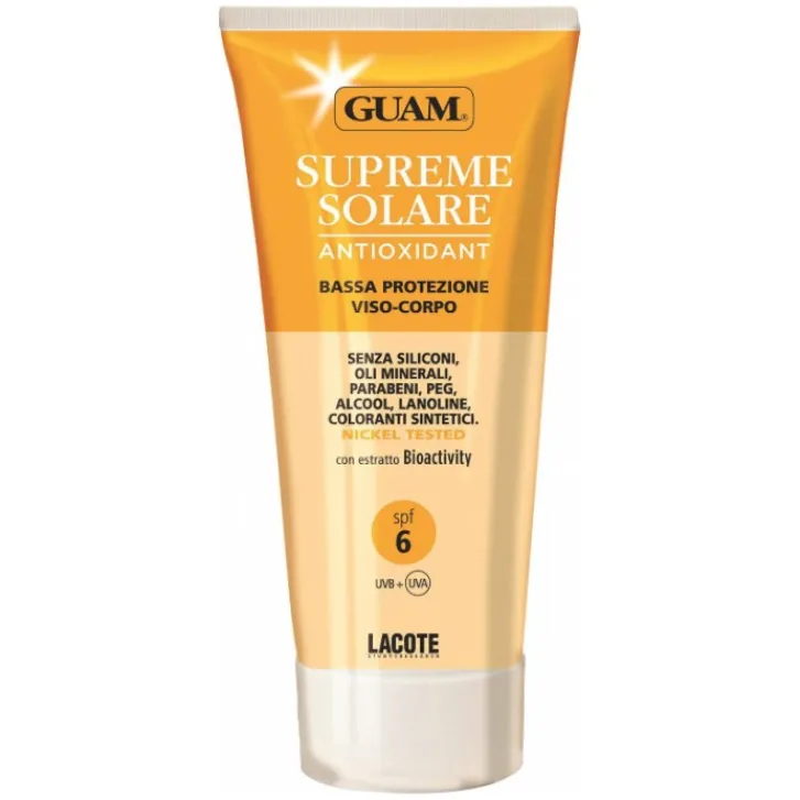 LACOTE Srl Guam Crema Solare Supreme SPF 6 Protezione Bassa 150 ml Hot