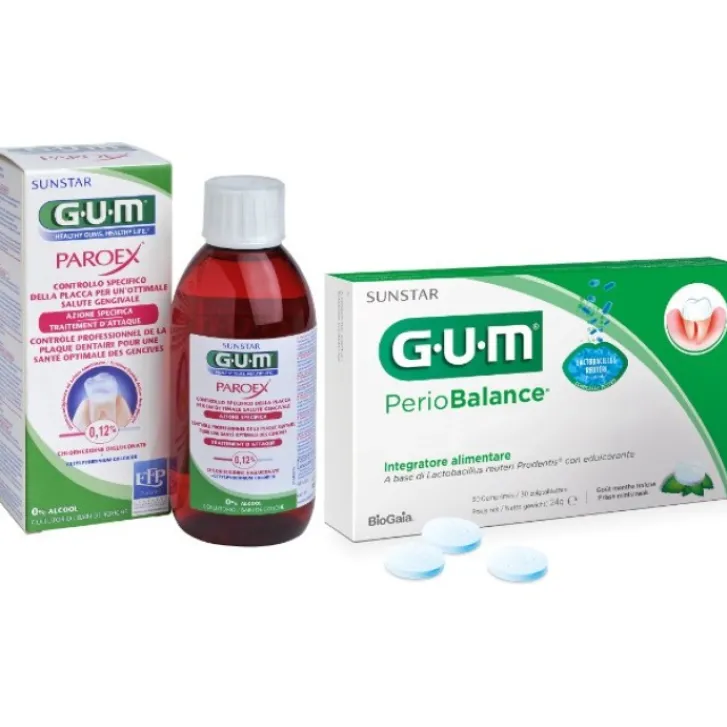 SUNSTAR ITALIANA Srl Gum Paroex Collutorio 0,12% ad Azione Potenziata 300 ml + Periobalance Omaggio New