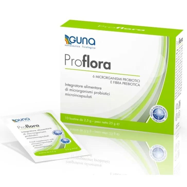 GUNA SpA Guna Proflora 10 Bustine - Integratore Fermenti Lattici