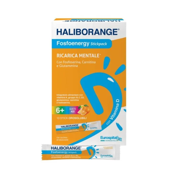 PRODOTTI FMC Haliborange Fosfoenergy 10 stick - Integratore Benessere Mentale Best