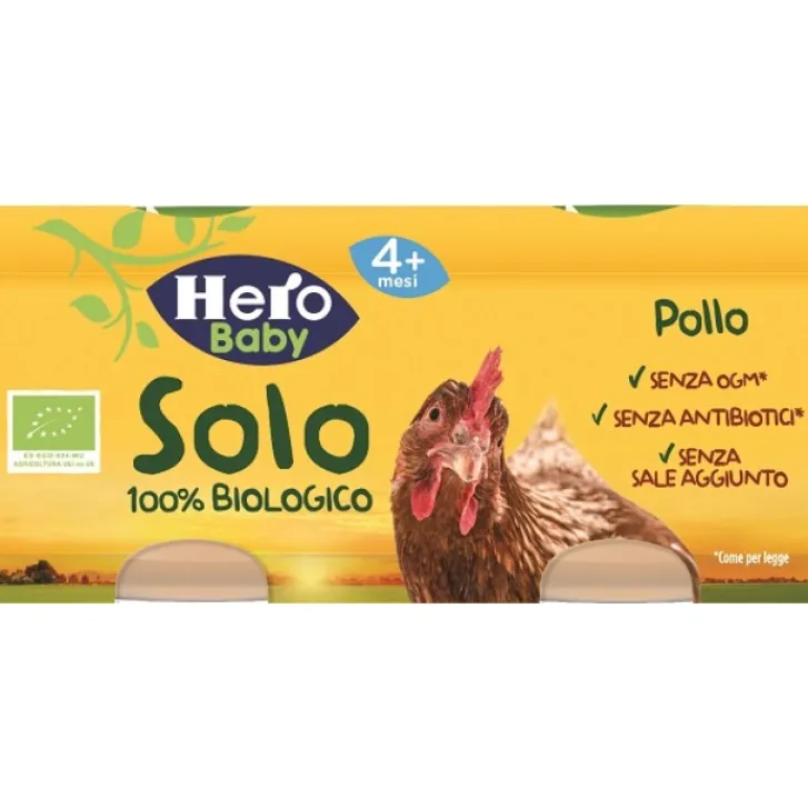 FATER SpA Hero Omogeneizzato Pollo 2 x 80 grammi Best