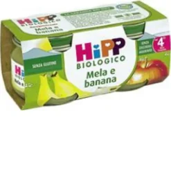 HIPP ITALIA Srl Hipp Bio Omogeneizzato Mela e Banana 2 x 80 grammi Clearance