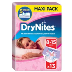 KIMBERLY CLARK ITALIA Huggies Drynites Girl Pannolini Large Bambina 27-57 Kg 13 pezzi Best