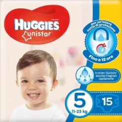 PERFETTI KIMBERLY Huggies Unistar Pannolini Taglia 5 (11-19Kg) 15 pezzi Outlet