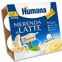 HUMANA ITALIA SpA Humana Merenda al Latte Gusto Banana 4 x 100 ml Outlet