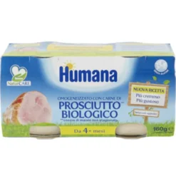 HUMANA ITALIA SpA Humana Omogeneizzato Bio Prosciutto 2 x 80 grammi Best